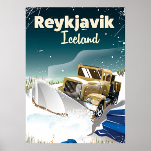 Reykjavik Island Reiseausdruck Poster
