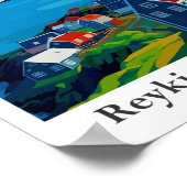 Reykjavik Island Reisen Kunst, Dichtung und Musik Poster (Ecke)