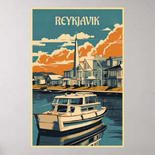 Reykjavik, Island, Reisen Poster