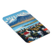 Reykjavík Island Reisen Vintag Magnet (Rechte Seite)