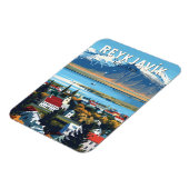 Reykjavík Island Reisen Vintag Magnet (Linke Seite)
