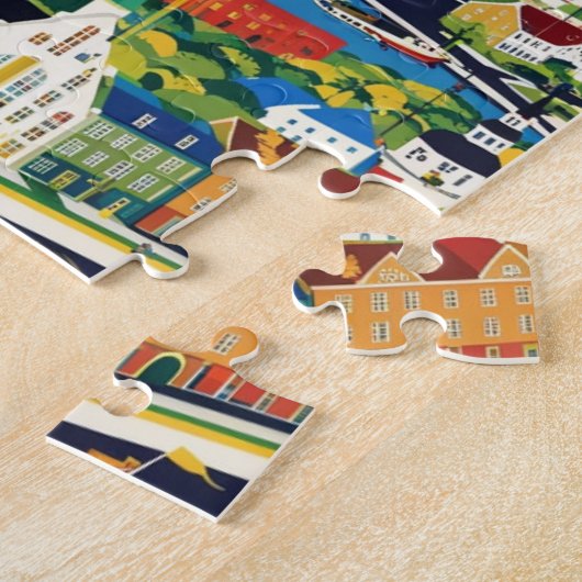 Reykjavík Island Reisen Vintag Puzzle (Seite)