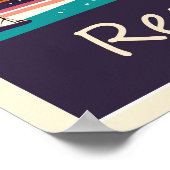 Reykjavik, Island, Reiseplakat Poster (Ecke)