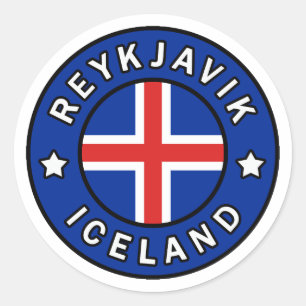 Reykjavik Island Runder Aufkleber