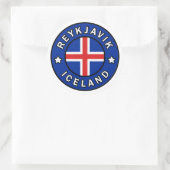 Reykjavik Island Runder Aufkleber (Tasche)