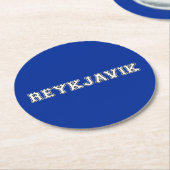 Reykjavik Island Runder Pappuntersetzer (Angewinkelt)