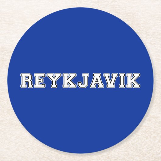 Reykjavik Island Runder Pappuntersetzer (Vorderseite)