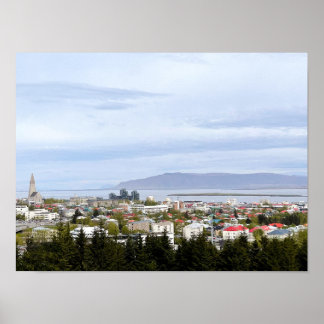 Reykjavik Island Schöne Stadtfotografie Poster