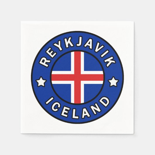 Reykjavik Island Serviette (Vorderseite)