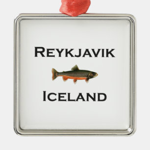 Reykjavik Island Silbernes Ornament