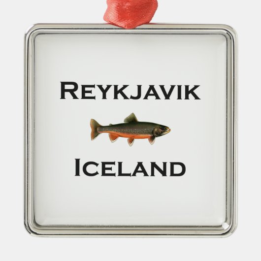 Reykjavik Island Silbernes Ornament (Vorne)