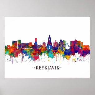 Reykjavik Island Skyline Poster