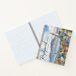 Reykjavik Island Souvenir Wasserfarbe  Notizblock