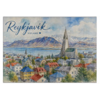 Reykjavik Island Souvenir Wasserfarbe 