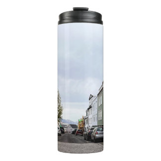 Reykjavik Island Street Scene Europe Foto Thermosbecher
