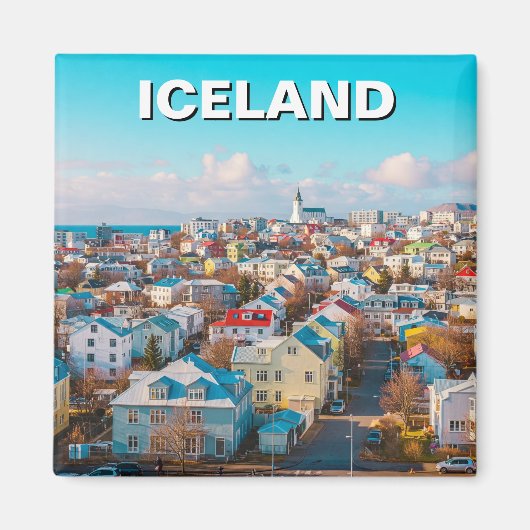 Reykjavík Island Travel Magnet (Vorne)