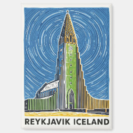 Reykjavík Island Travel Magnet