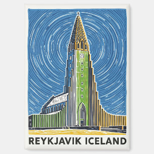 Reykjavík Island Travel Magnet
