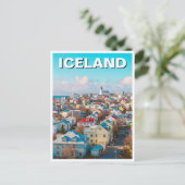 Reykjavík Island Travel Postkarte (Stehend Vorderseite)