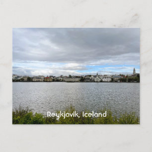 Reykjavik Island View von Tjornin Personalize Postkarte