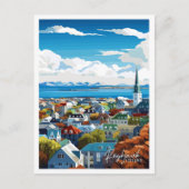 Reykjavik Island Vintage Postkarte (Vorderseite)