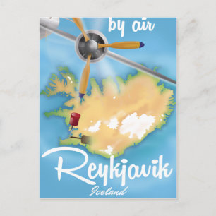 Reykjavik, isländisches Reiseplakat Feiertagspostkarte