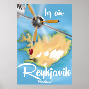 Reykjavik, isländisches Reiseplakat Poster