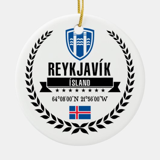 Reykjavík Keramikornament (Vorne)