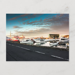Reykjavik Marina Island Postcard Postkarte