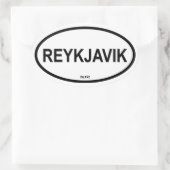 REYKJAVIK OVALER AUFKLEBER (Tasche)