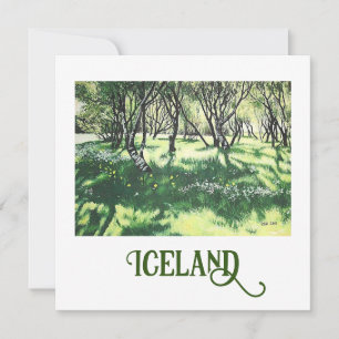Reykjavik Park in Island Kunst von Pola.B.Alex Feiertagskarte
