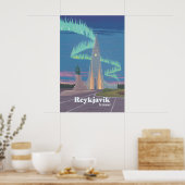 Reykjavik Reiseplakat Poster (Küche)