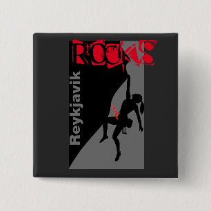 Reykjavik Rocks Knopf Button