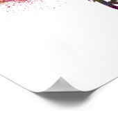 Reykjavik Skyline in Aquarellon Poster (Ecke)