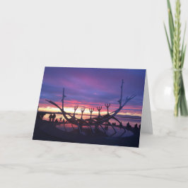 Reykjavik Sonnenuntergang Grußkarte Nr. 3 Karte