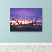 Reykjavik Sonnenuntergang Leinwand #3 (Insitu (Holzboden))