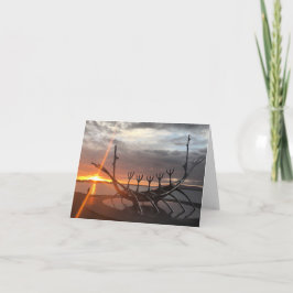 Reykjavik-Sonnenuntergang notecard Karte