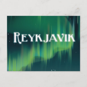 Reykjavik Vintage Reiseplakat Postkarte