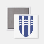 Reykjavik-Wappen Magnet (Vorderseite/Rückseite)