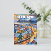 Reykjavík, wo Kultur und Kunst blühen Postkarte (Stehend Vorderseite)