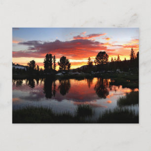 Reymann Lake Sunset - Yosemite Postkarte