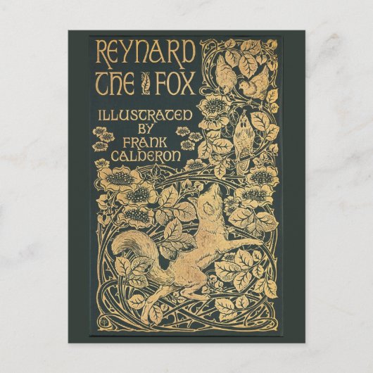 Reynard the Fox Antique Viktorianisch Book Postcar Postkarte (Vorderseite)