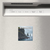 Reynisdrangar Island Travel Magnet (In Situ (Geschirrspüler))