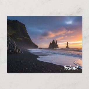 Reynisdrangar Island Travel Postkarte