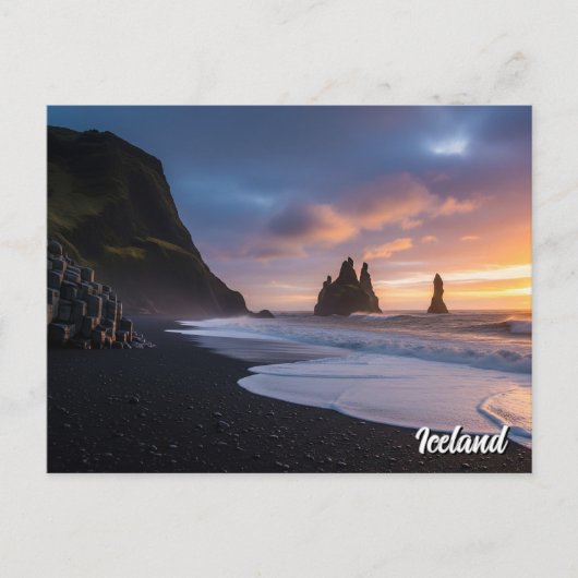 Reynisdrangar Island Travel Postkarte (Vorderseite)