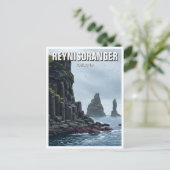 Reynisdrangar Island Travel Postkarte (Stehend Vorderseite)
