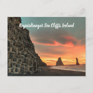 Reynisdrangar Sea Cliffs Island Postkarte