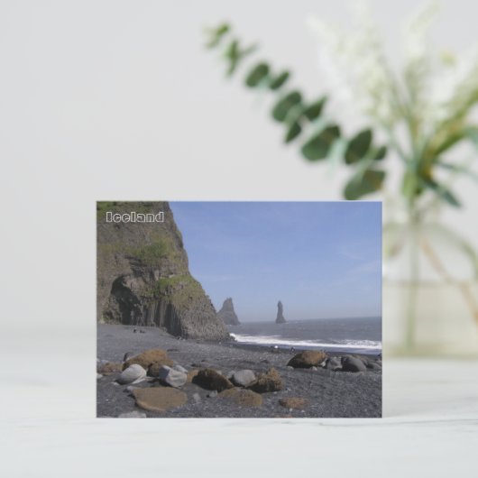 Reynisdrangar, Strand Reynisfjara, Island Postkarte (Stehend Vorderseite)