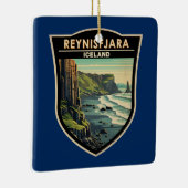 Reynisfjara Beach Island Reisen Vintag Keramikornament (Rechts)