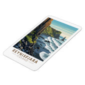 Reynisfjara Beach Island Reisen Vintag Magnet (Linke Seite)